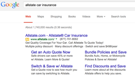 Great Tools and Features for Google Adwords 1 allstate-car-insurance