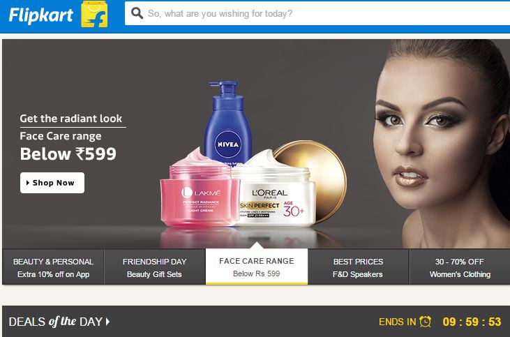 Top 10 Ecommerce Websites 8 flipkart