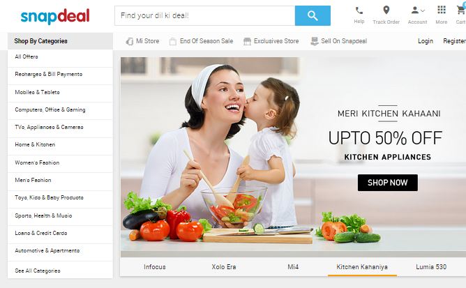 Top 10 Ecommerce Websites 2 snapdeal