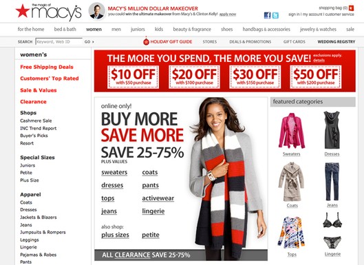 Top 10 Ecommerce Websites in the United States 8 Macys.com