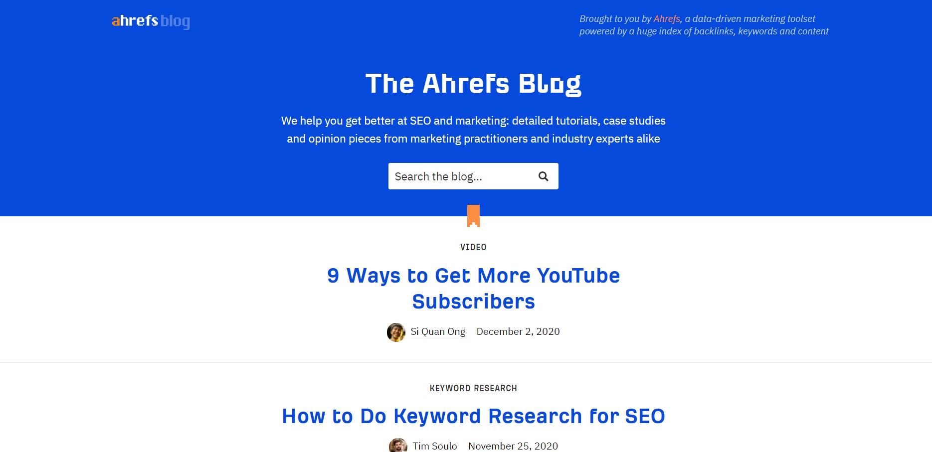The Ahrefs blog